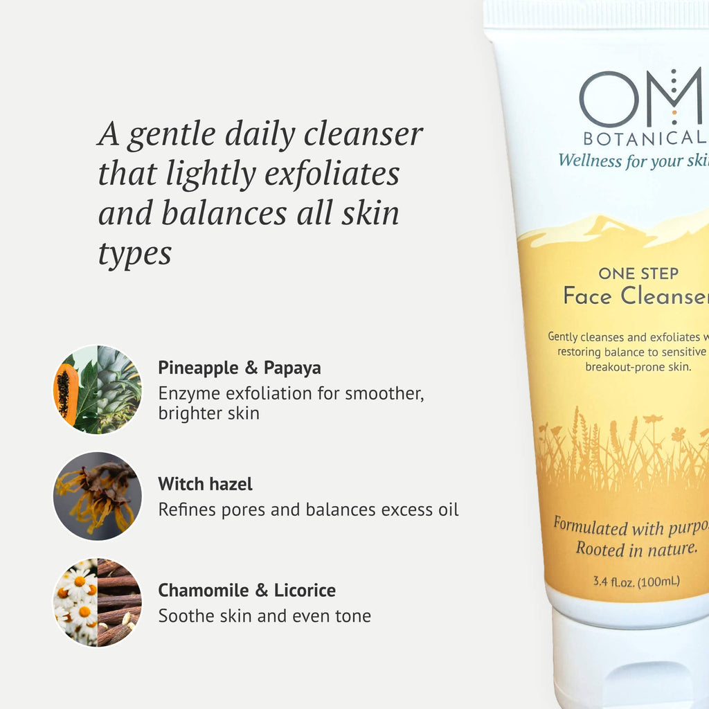One Step Face Cleanser | Gentle Daily Exfoliating Cleanser