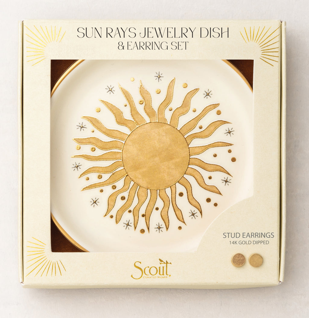Jewelry Dish & Stud Earring Set