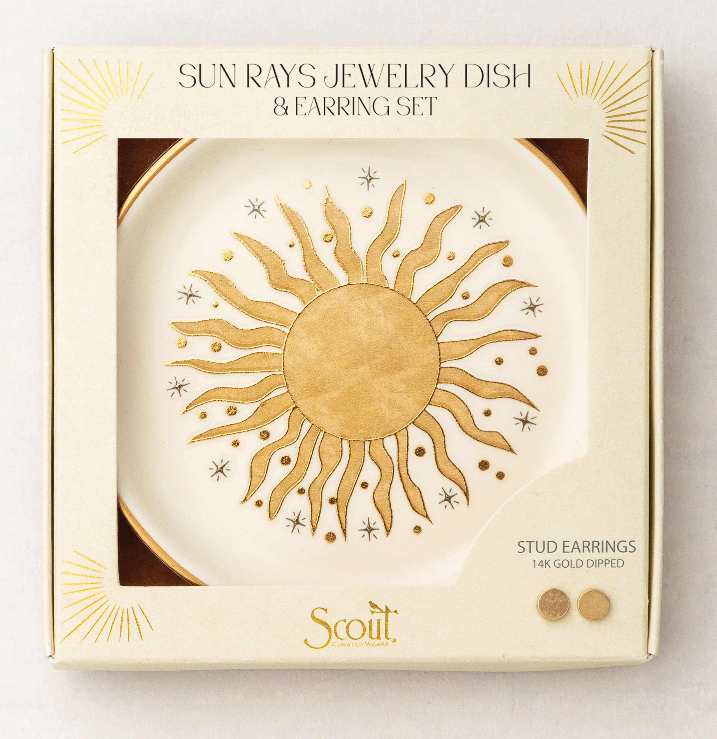 Jewelry Dish & Stud Earring Set