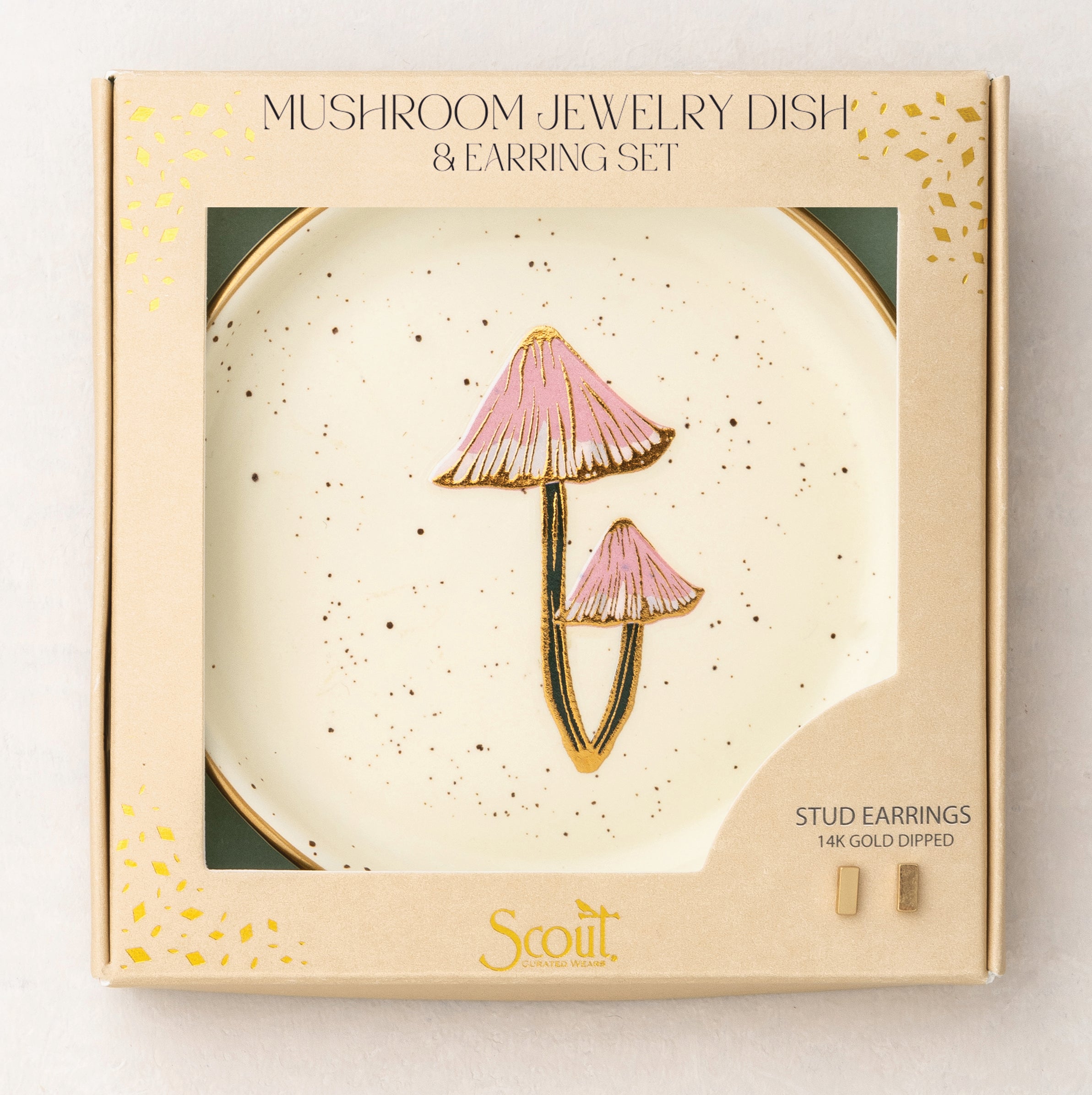 Jewelry Dish & Stud Earring Set