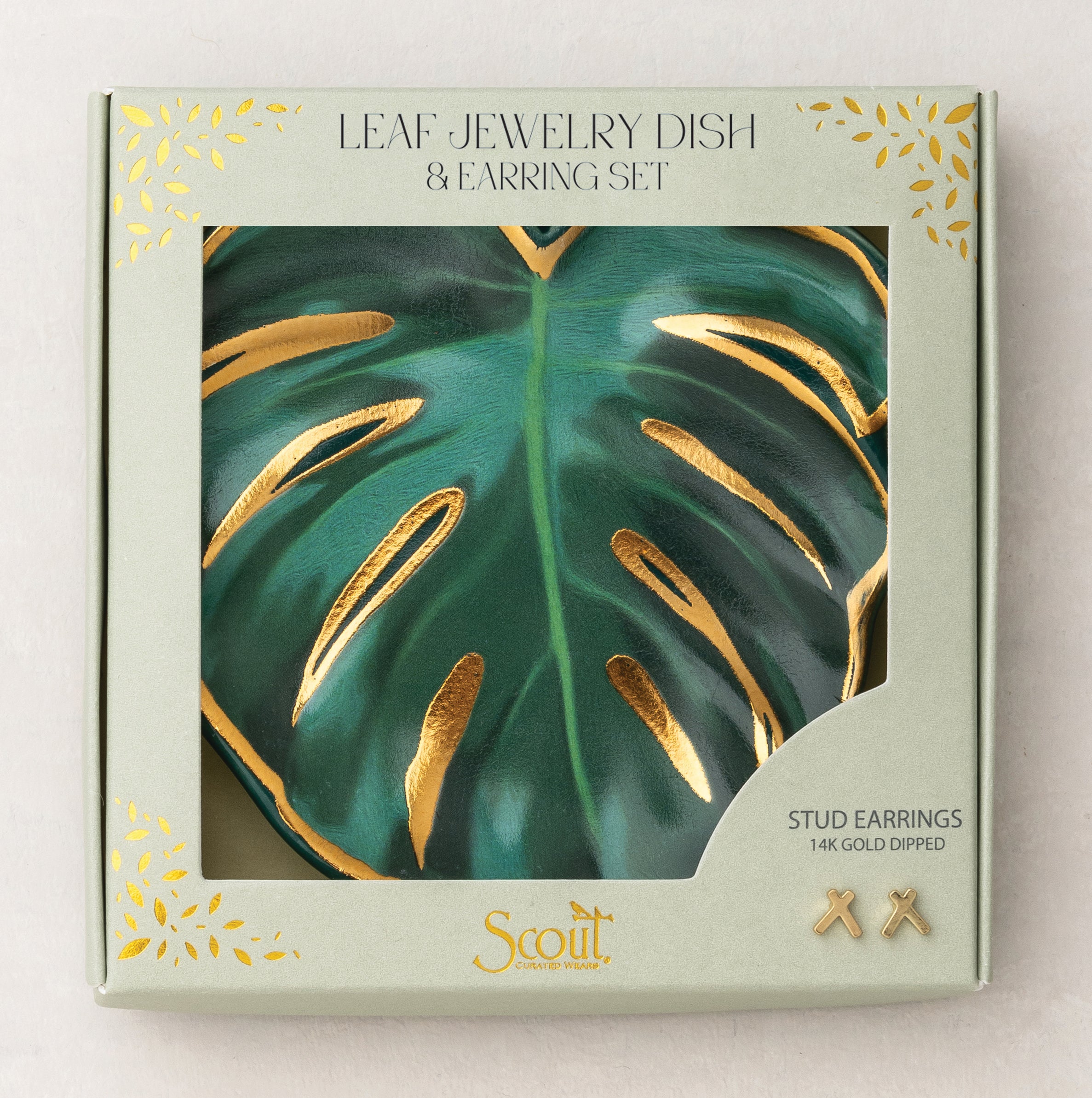 Jewelry Dish & Stud Earring Set