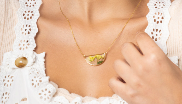 Pressed Flower Necklaces
