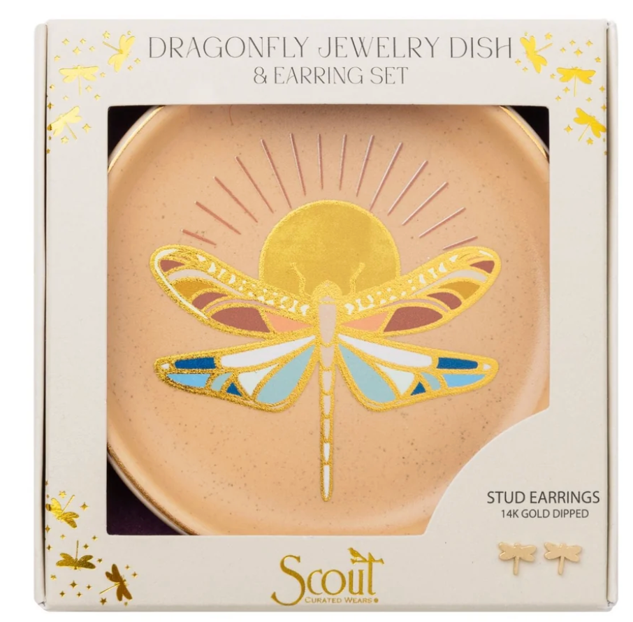 Jewelry Dish & Stud Earring Set