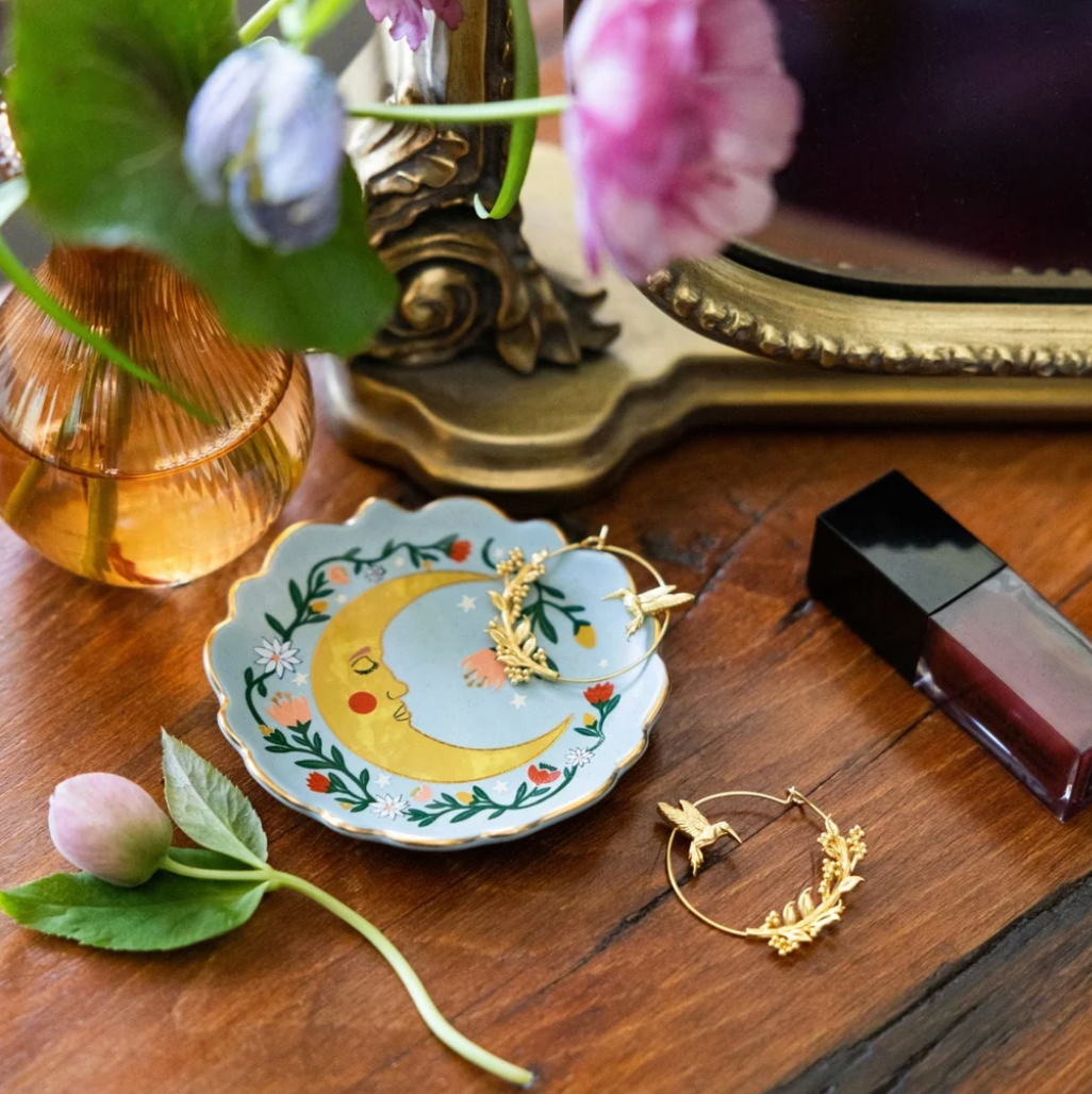 Jewelry Dish & Stud Earring Set