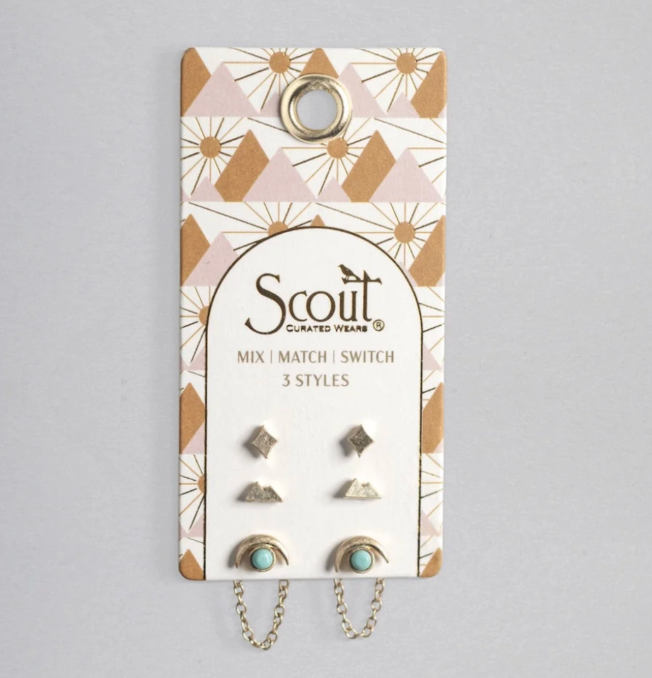 Stud Trio Ear Jacket Set